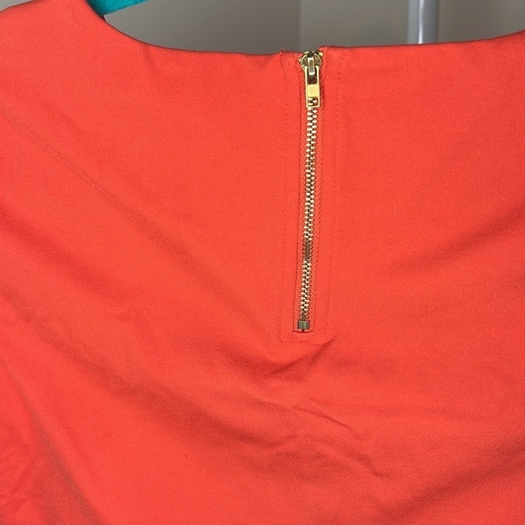 💛 SUGAR + LIPS Red Cropped Short Sleeve Blouse with Cut-out Detail Size XS - Picture 6 of 9